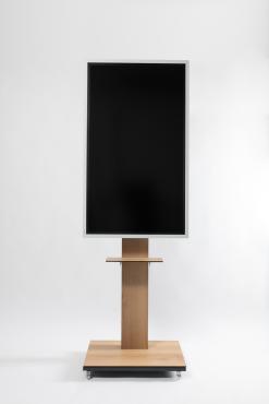 Büro TV Ständer, Elektrisch höhenverstellbar, Mobil auf Rollen, 90° drehbare Screenhalterung (Portrait/Landscape) Produkt